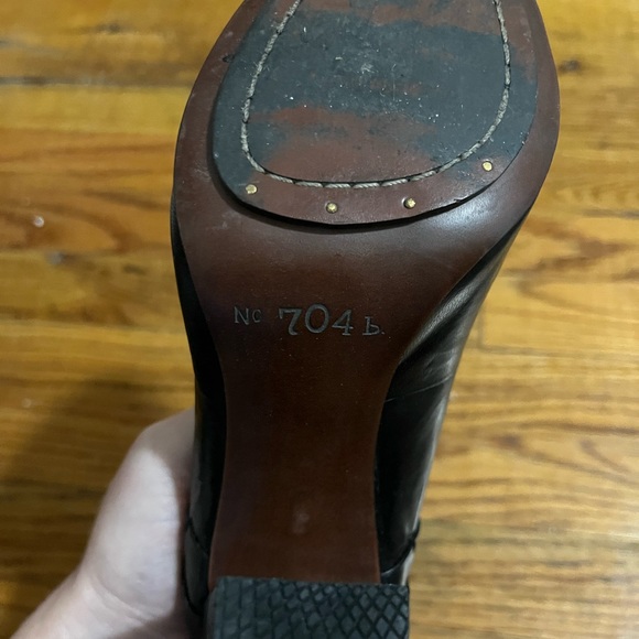 No 704 b Black Chunky Heel Pumps - Size 7 - Picture 6 of 6